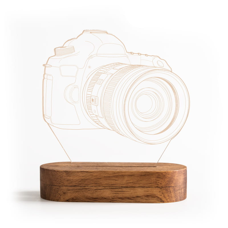 DSLR Fotoğraf Makinası Tasarımlı 3D Led Lamba