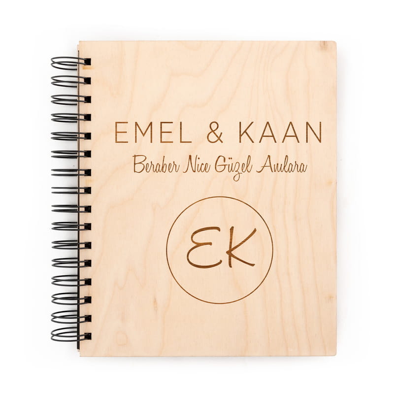 Eşe Hediye Kişiye Özel Ahşap Kapaklı Albüm