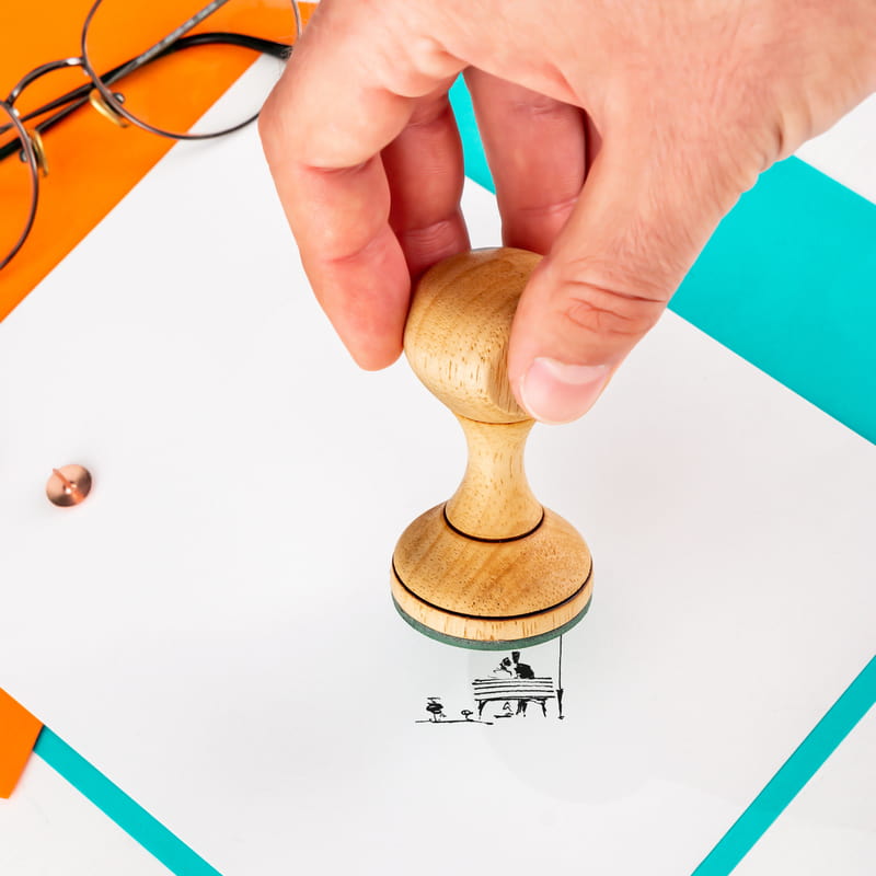 Evli Çiftlere Özel İsim Yazılı Kütüphane Kaşesi