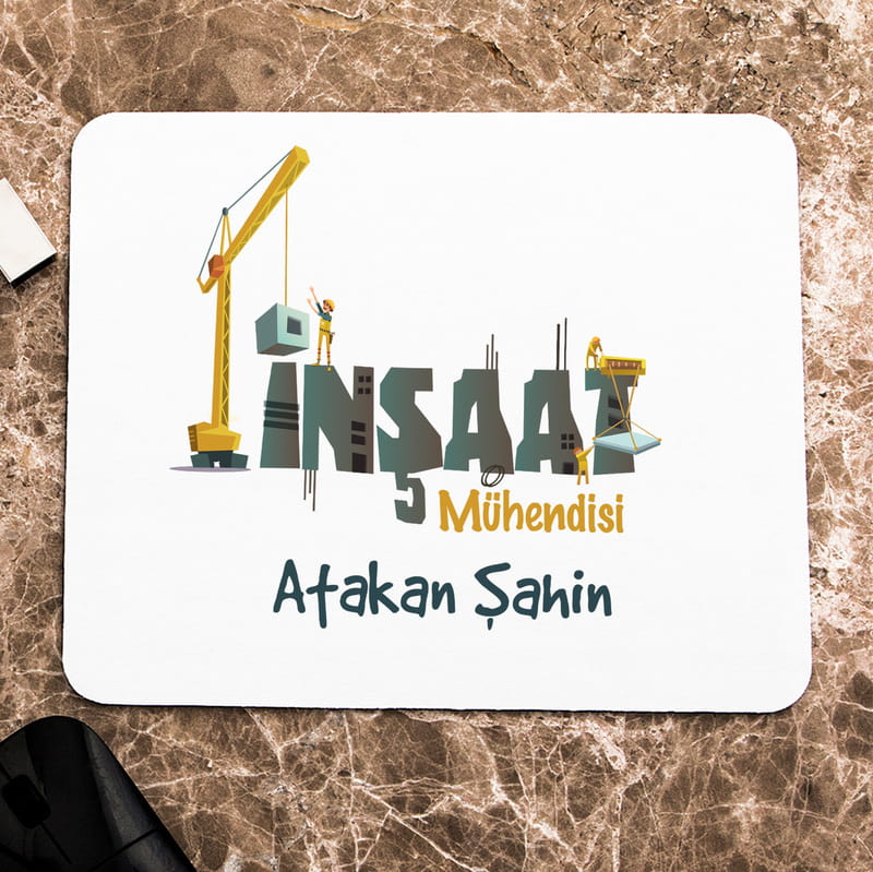 İnşaat Mühendislerine Hediye Kişiye Özel Mousepad