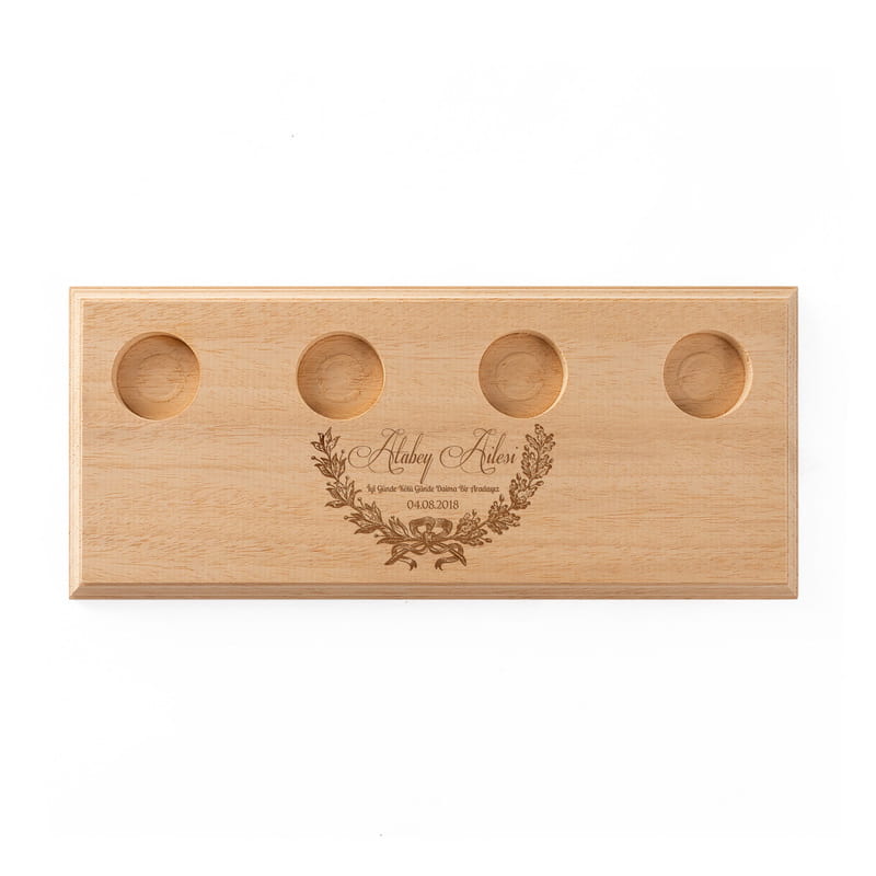 İsme Özel 4'lü Shot Bardak ve Tepsi Seti