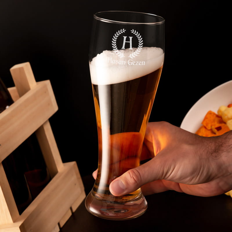 İsme Özel Arma Tasarımlı Berlin Bira Bardağı