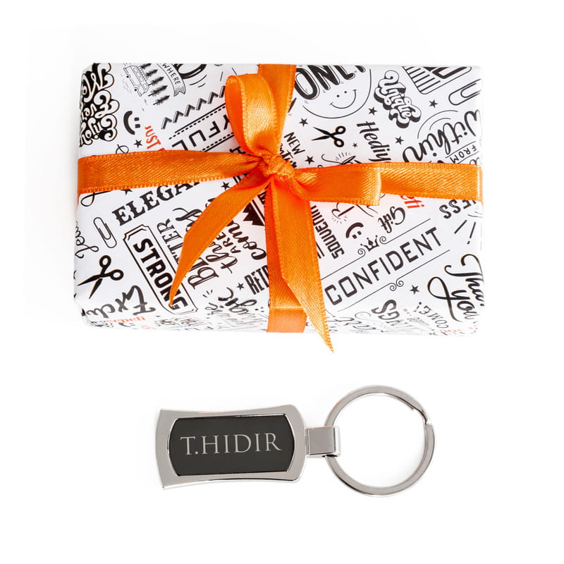 Kişiye Özel İsimli Metal Dikdörtgen Anahtarlık