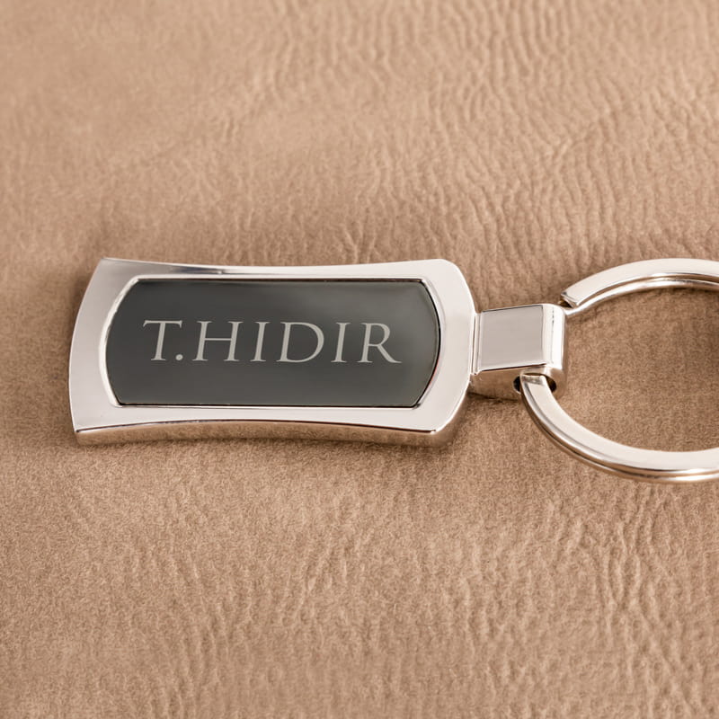 Kişiye Özel İsimli Metal Dikdörtgen Anahtarlık