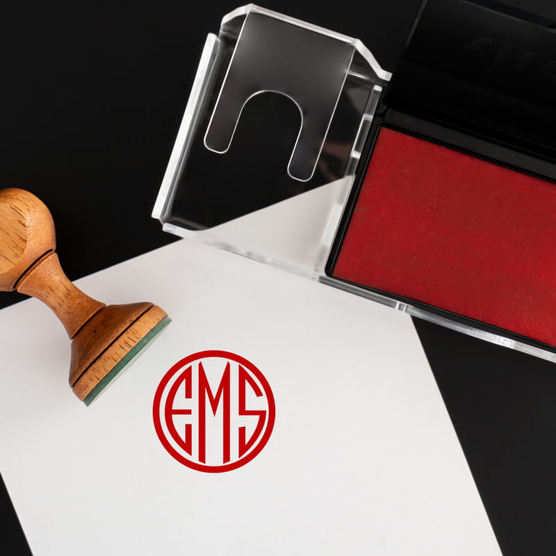 Kişiye Özel Monogram Logo Tasarımlı Kitap Mühür Seti