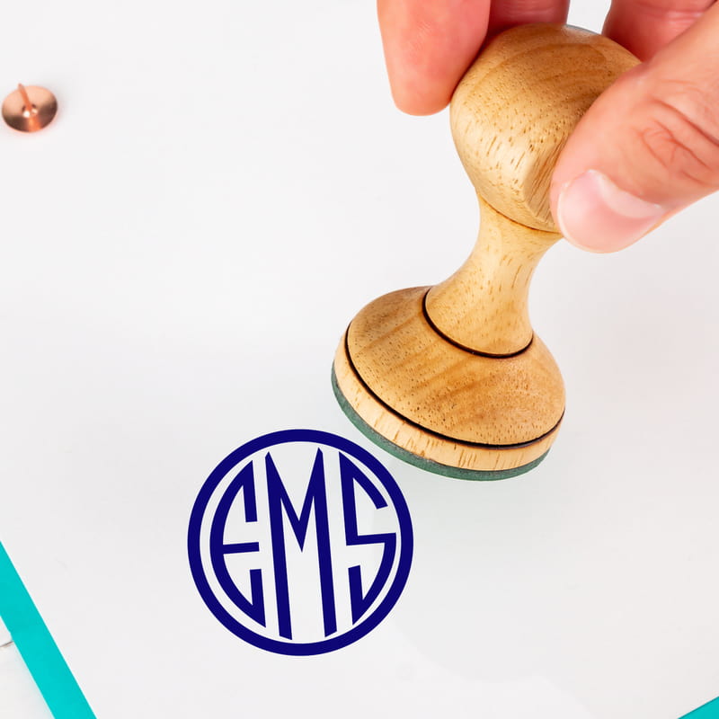 Kişiye Özel Monogram Logo Tasarımlı Kitap Mühür Seti