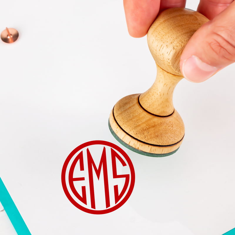 Kişiye Özel Monogram Logo Tasarımlı Kitap Mühür Seti