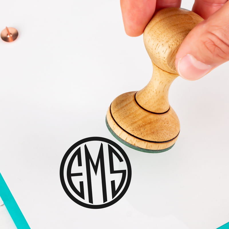 Kişiye Özel Monogram Logo Tasarımlı Kitap Mühür Seti