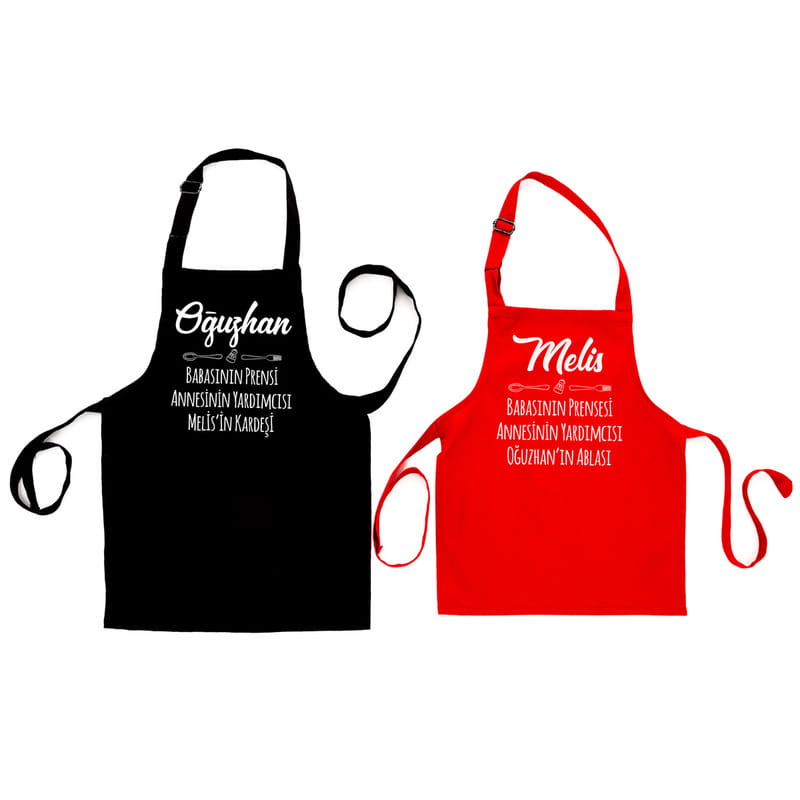 Küçük Aşçılara Kişiye Özel Çocuk Mutfak Önlüğü