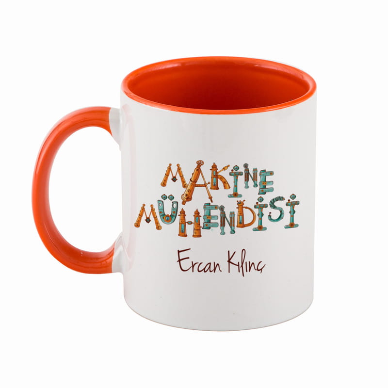 Makine Mühendislerine Hediye Kişiye Özel Renkli Kupa