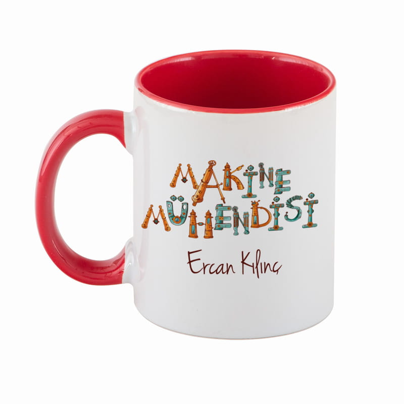 Makine Mühendislerine Hediye Kişiye Özel Renkli Kupa