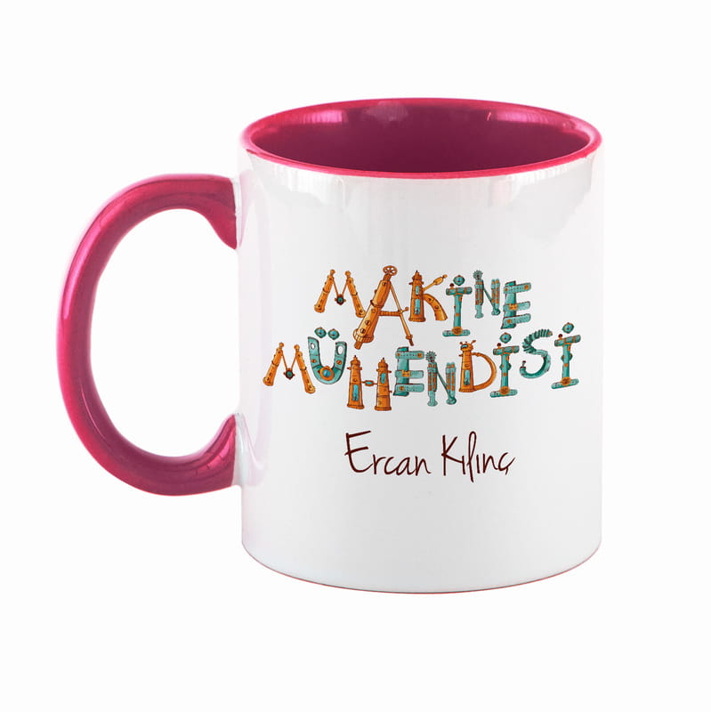 Makine Mühendislerine Hediye Kişiye Özel Renkli Kupa