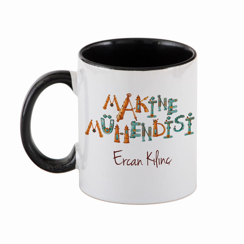 Makine Mühendislerine Hediye Kişiye Özel Renkli Kupa