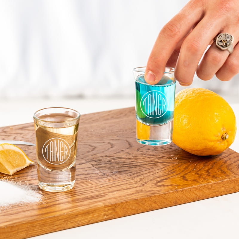 Monogram Logolu Kişiye Özel Shot Bardak Seti