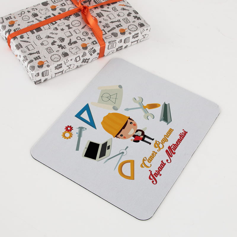 Mühendis Arkadaşa Hediye İsme Özel Mouse Pad