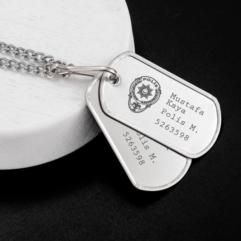 Polise Hediye İsimli Metal Künye