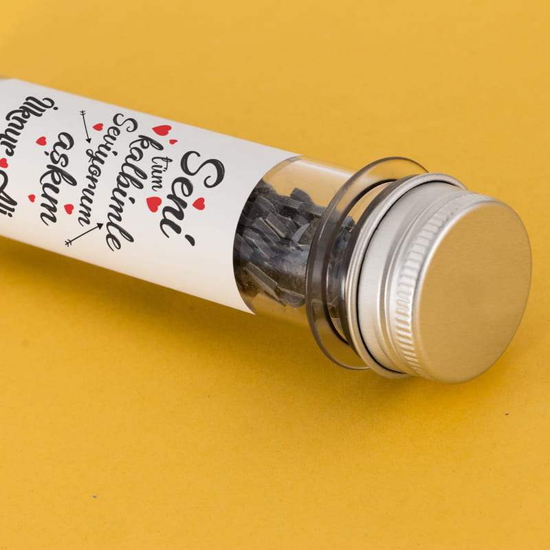 Sevgiliye Sürpriz Yapmak İsteyenlere Kapsül Şişeli Mini Puzzle