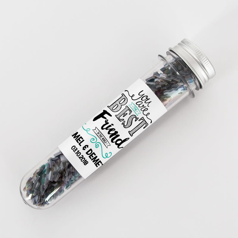 Sıkı Dostlara Hediyelik İsim Yazılı Kapsül Şişeli Mini Puzzle