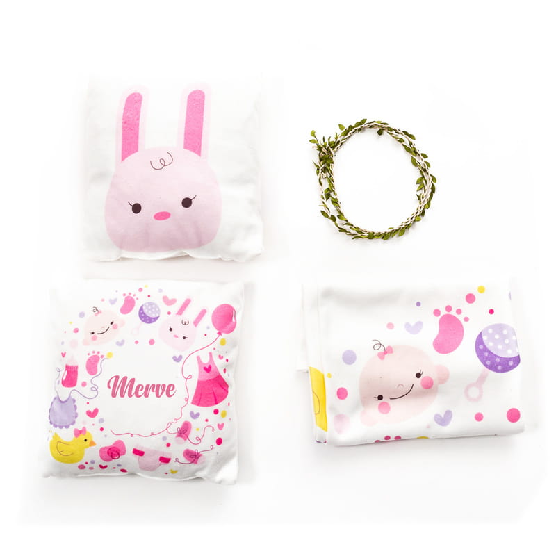 Kız Bebek Doğum Hediyesi Aylık Konsept Fotoğraf Battaniyesi