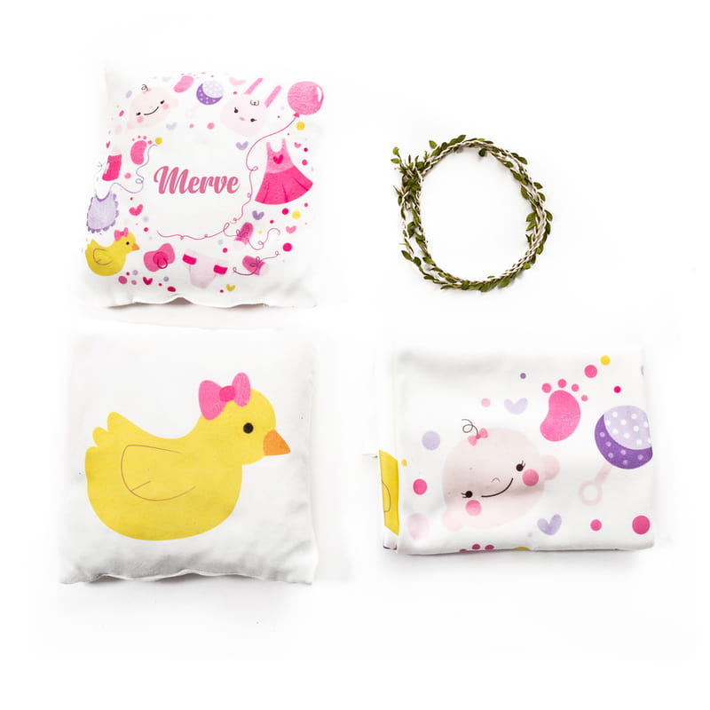 Kız Bebek Doğum Hediyesi Aylık Konsept Fotoğraf Battaniyesi