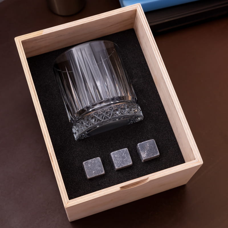 Ahşap Kutulu Glasgow Viski Kadeh Seti