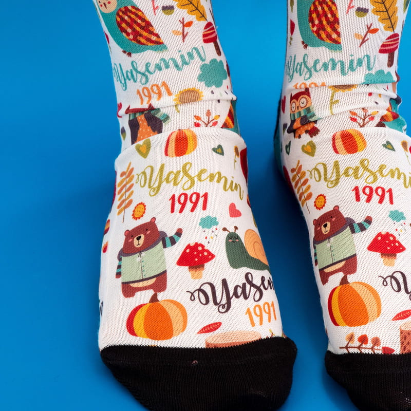 Arkadaşa Doğum Günü Hediyesi İsim ve Tarih Yazılı Esprili Çorap