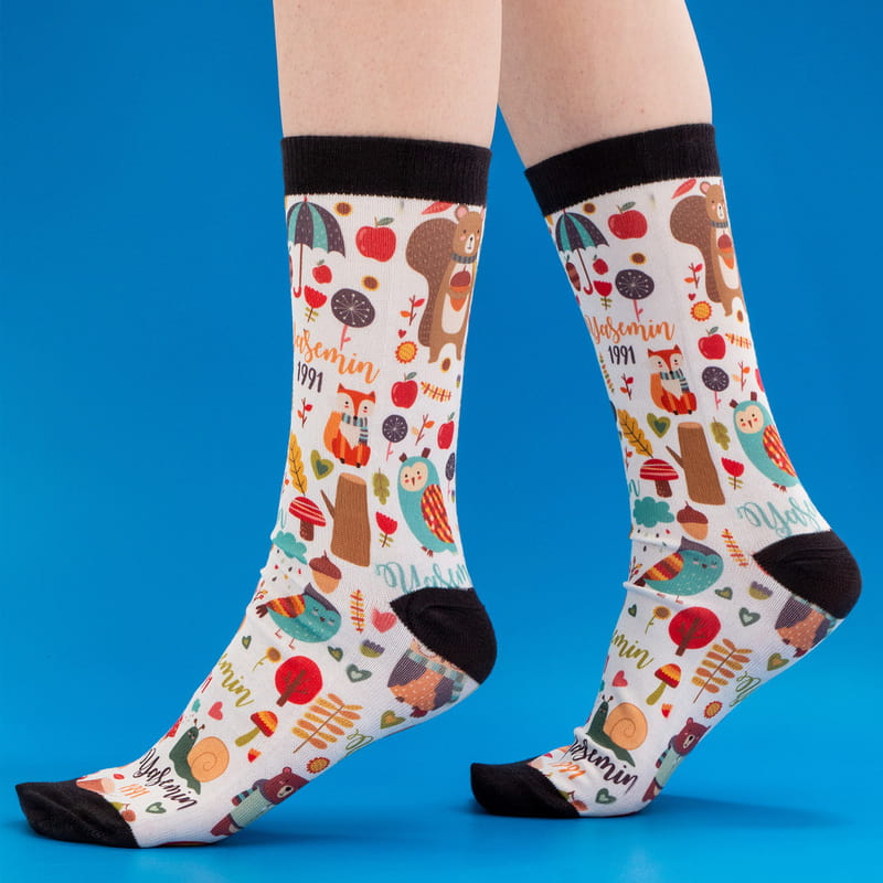 Arkadaşa Doğum Günü Hediyesi İsim ve Tarih Yazılı Esprili Çorap