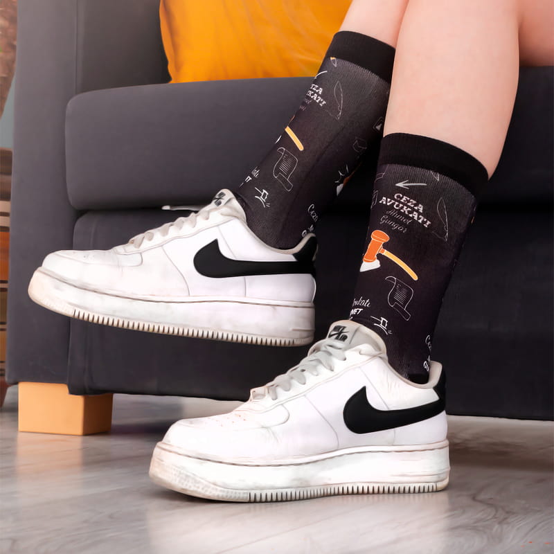Avukatlara Hediye İsme Özel Esprili Çorap