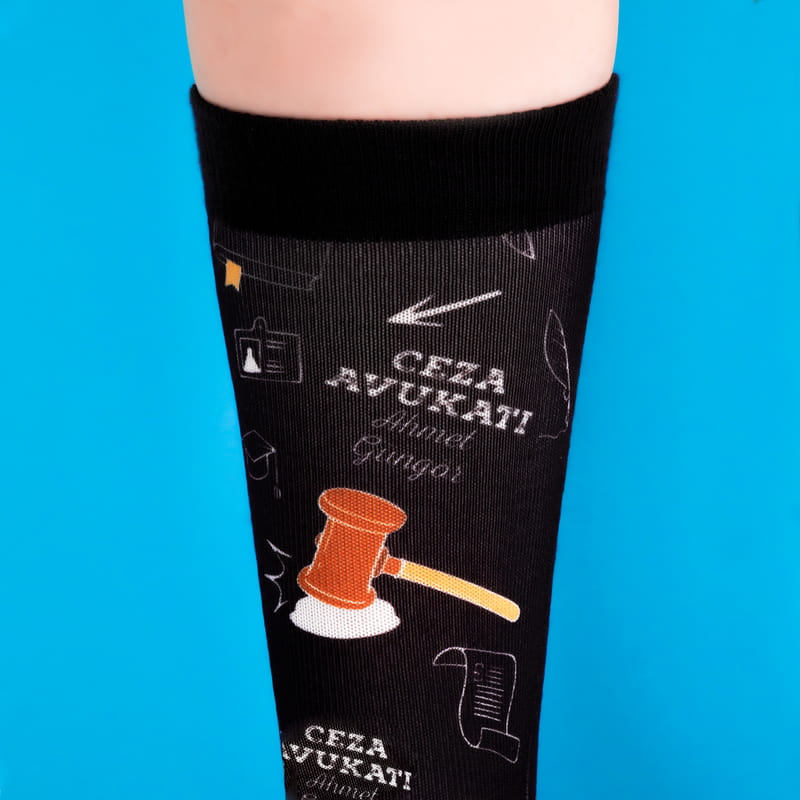 Avukatlara Hediye İsme Özel Esprili Çorap