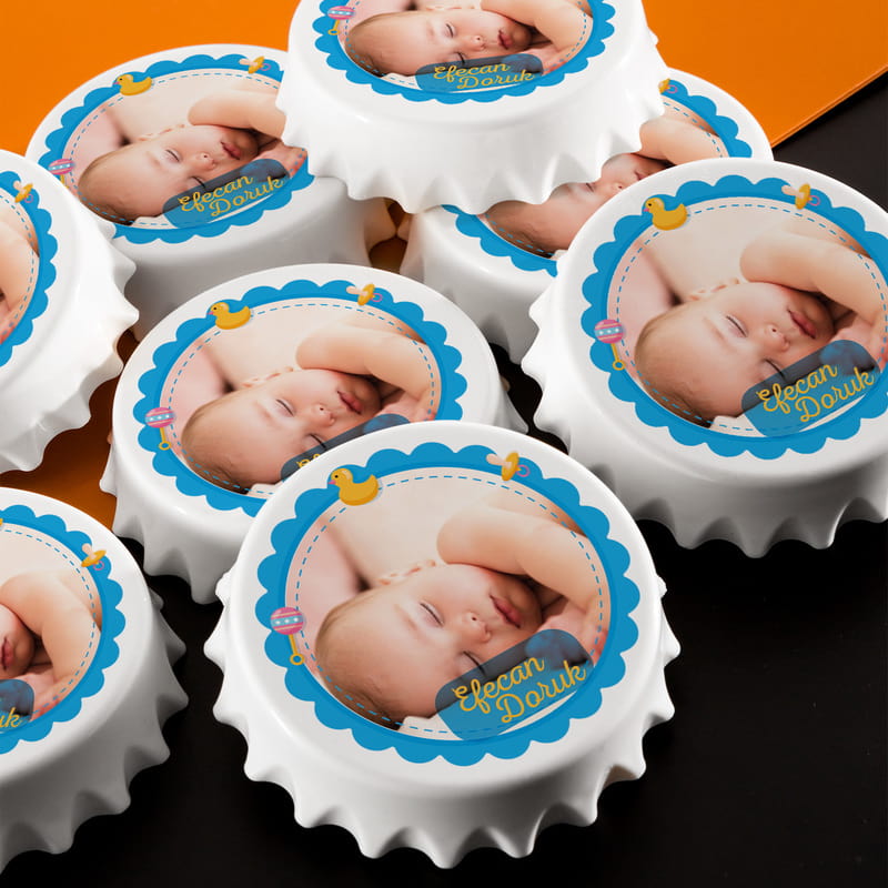 Bebek Mevlüt Hediyesi 24 Adet Fotoğraf Baskılı Magnet