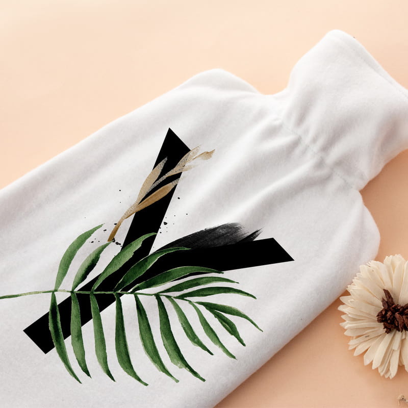 Dekoratif Baş Harf Yazılı Kişiye Özel Sıcak Su Torbası