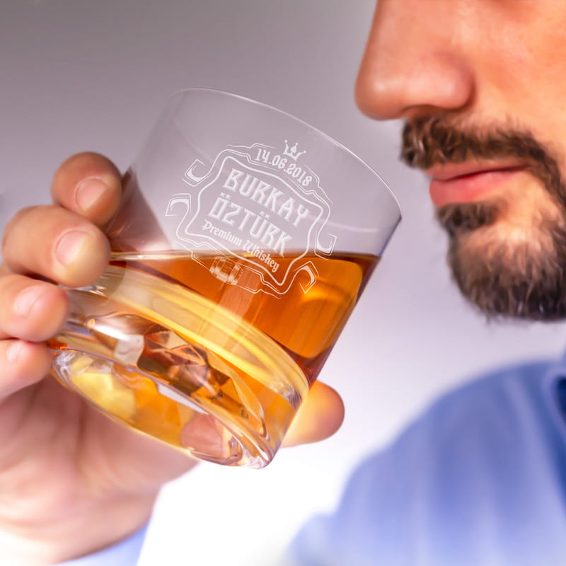 Doğum Günü Hediyesi Ahşap Kutulu Chicago Viski Kadeh Seti