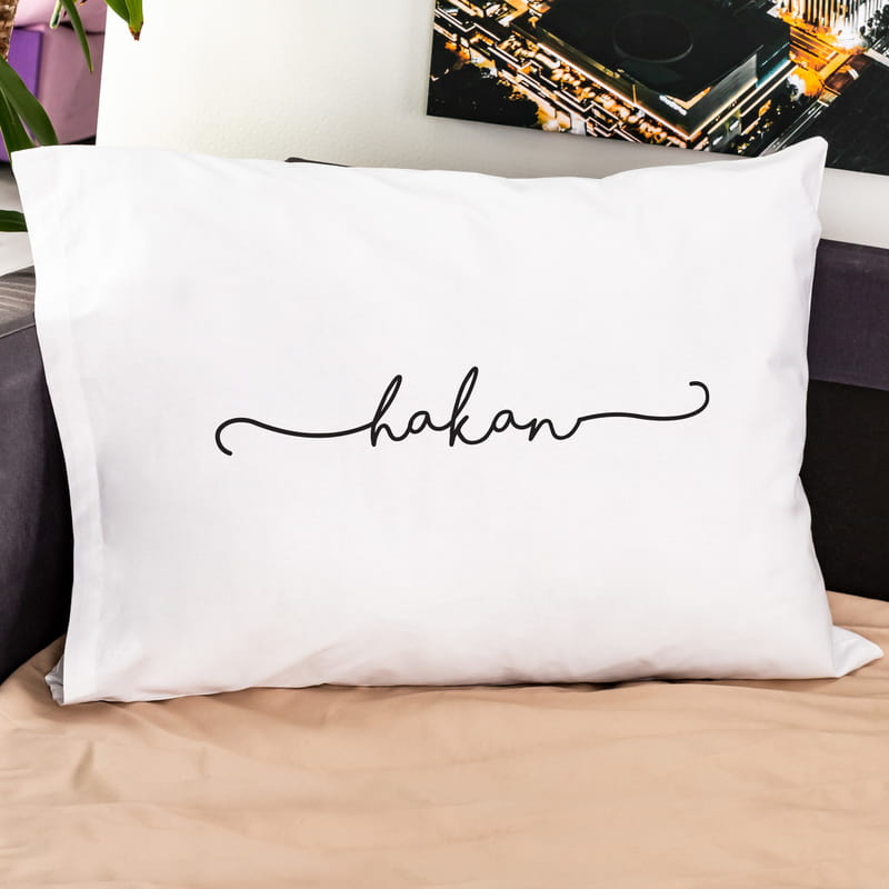 El Yazısı Tasarımlı 2li Yastık Kılıfı Seti