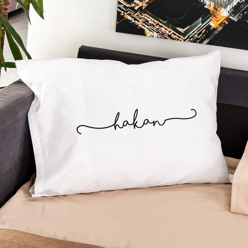 El Yazısı Tasarımlı 2li Yastık Kılıfı Seti