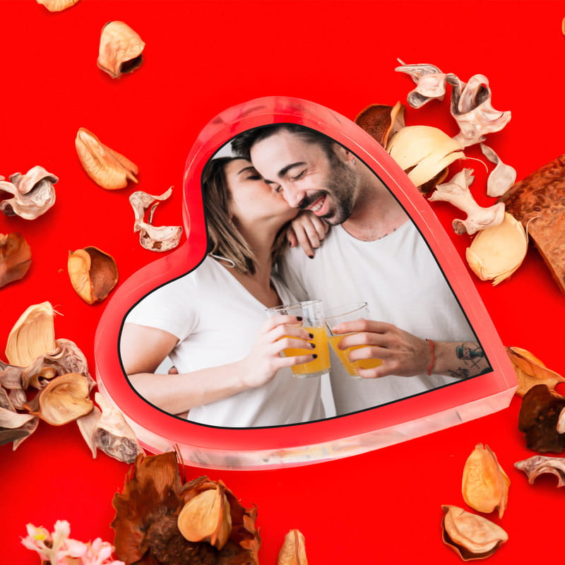 Fotoğraf Baskılı Kalp Akrilik