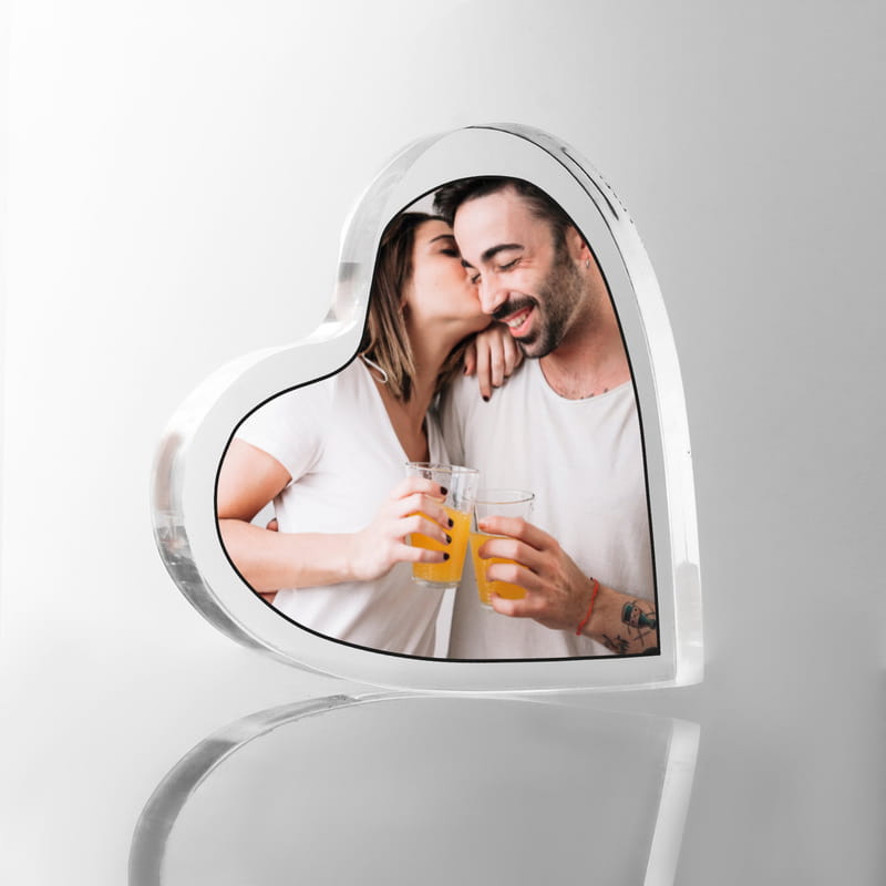 Fotoğraf Baskılı Kalp Akrilik