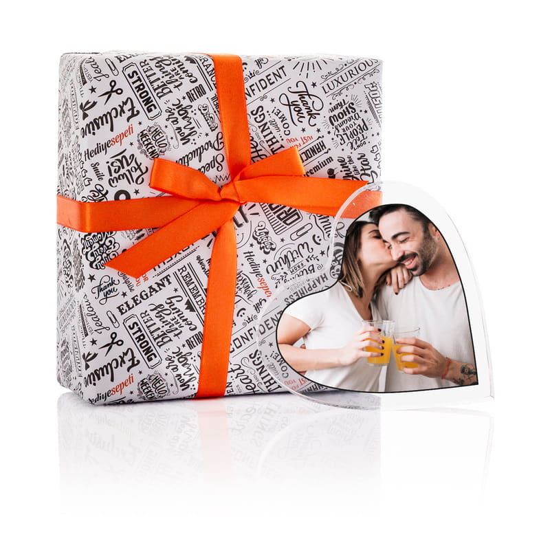 Fotoğraf Baskılı Kalp Akrilik