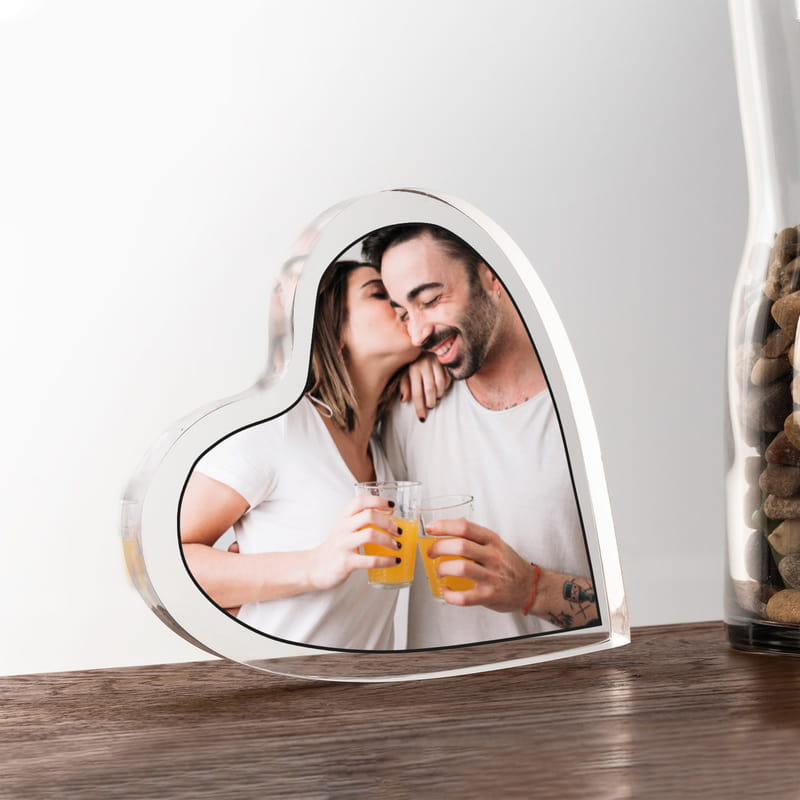 Fotoğraf Baskılı Kalp Akrilik