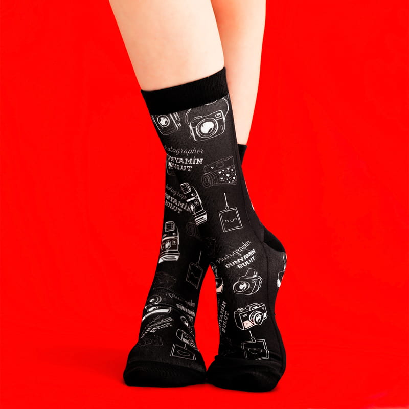 Fotoğrafçı Arkadaşa Hediye Kişiye Özel Esprili Çorap