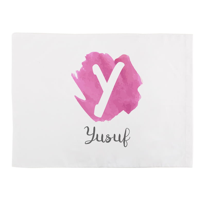 Harf Tasarımlı Kişiye Özel 2li Yastık Kılıfı Seti