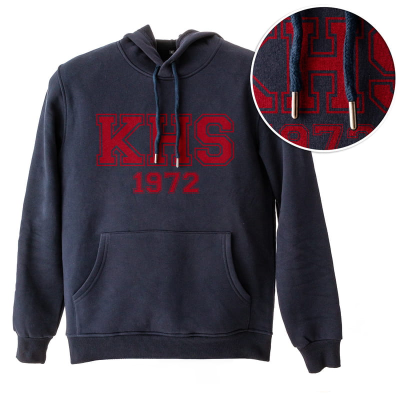 Harf ve Tarih Baskılı Kapşonlu Sweatshirt - %100 Pamuklu Kumaş