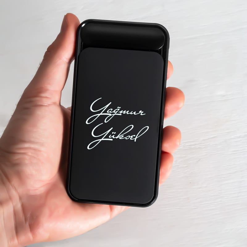 İmza Tasarımlı İsme Özel 10.000 mAh Powerbank
