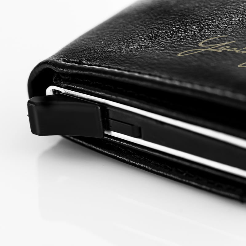 İmza Tasarımlı Kişiye Özel Otomatik Cüzdan - Hakiki Deri