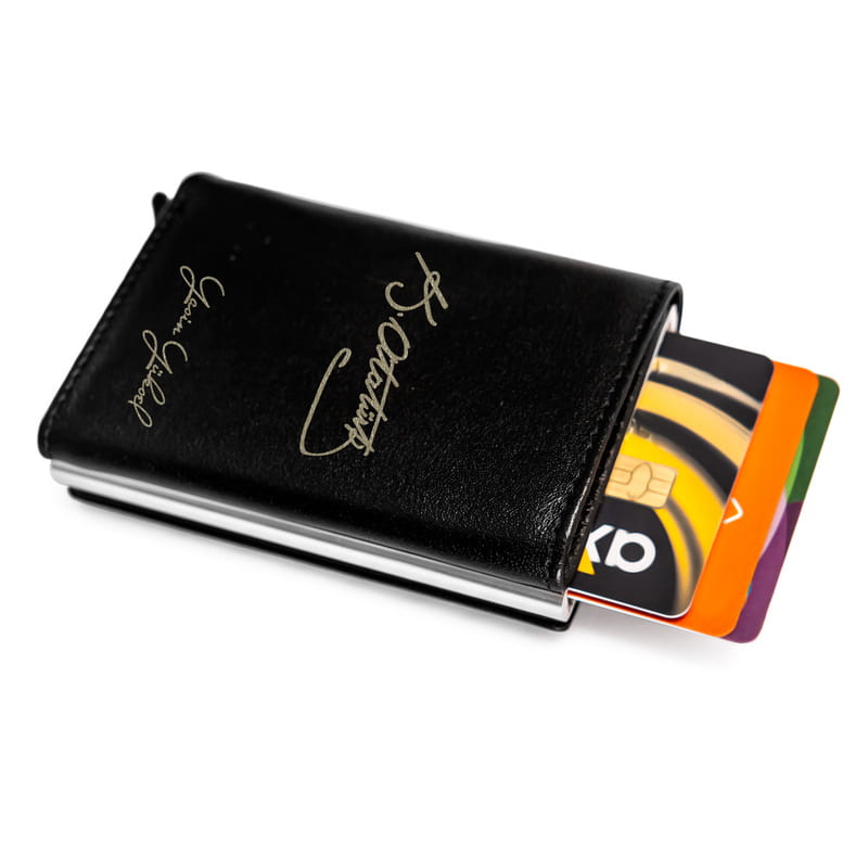 İsme Özel Atatürk İmzası Tasarımlı Otomatik Erkek Cüzdanı - Hakiki Deri