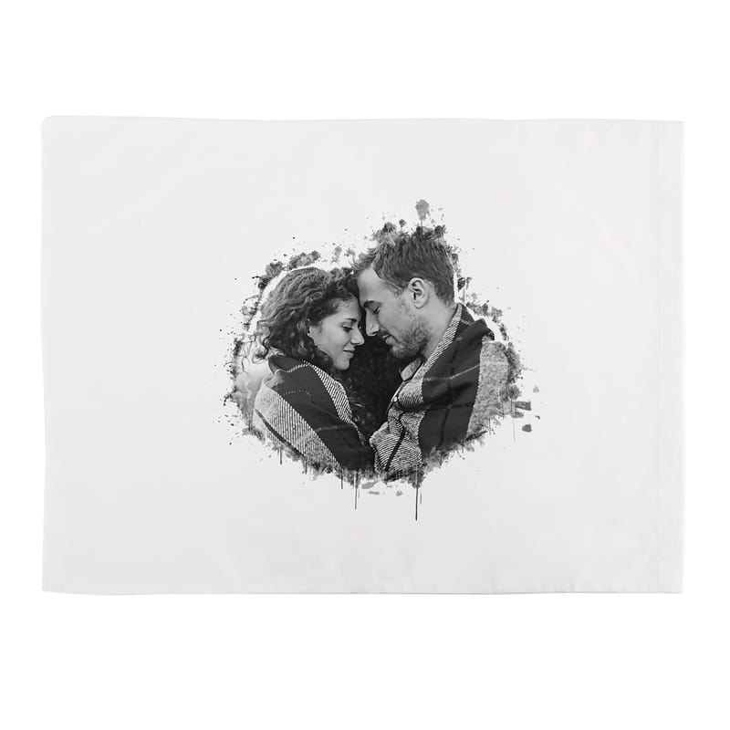 Karakalem Fotoğraf Baskılı 2li Yastık Kılıfı Seti