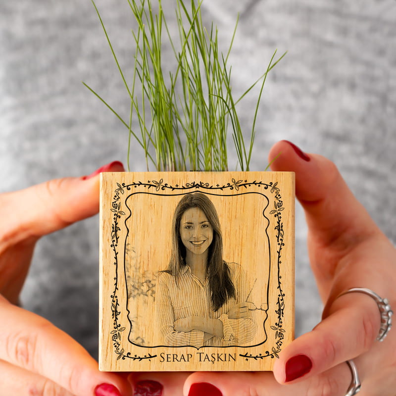 Kişiye Özel Fotoğraflı Bitki Tohumlu Naturacube