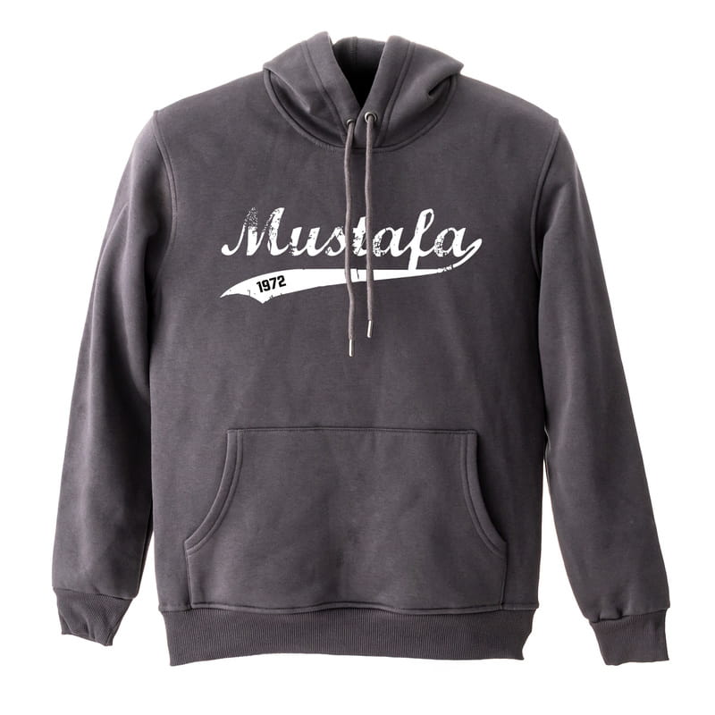 Kolej Tasarımlı Kişiye özel Kapşonlu Sweatshirt - %100 Pamuklu Kumaş