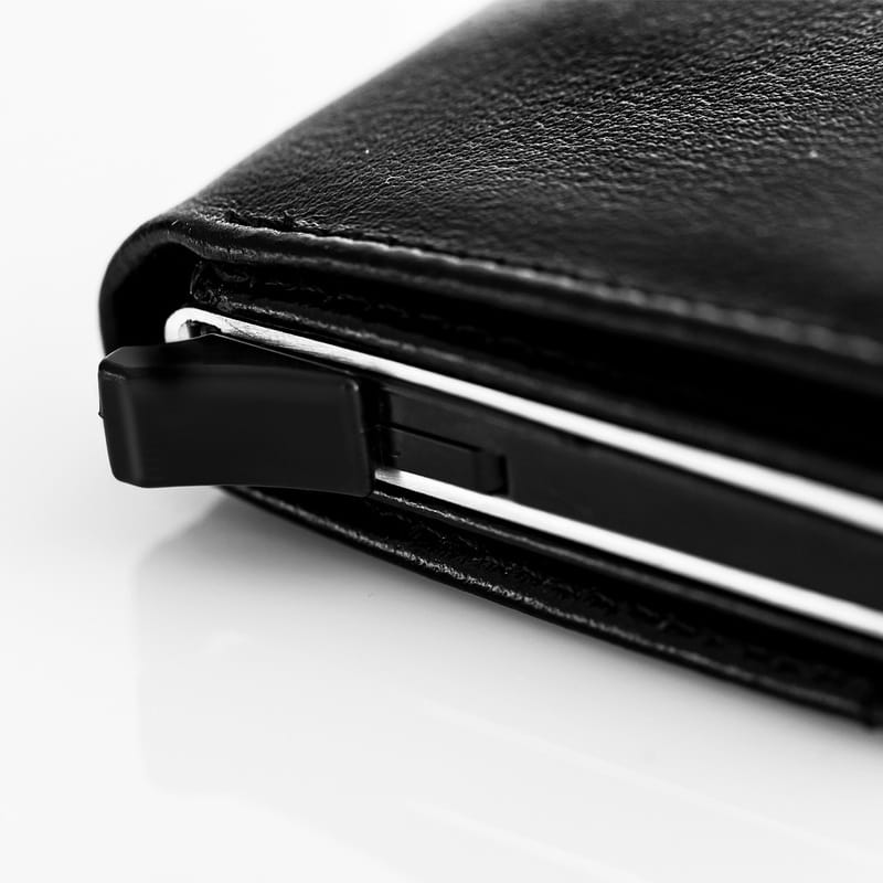 Minimal Tasarımlı İsim ve Tarih Yazılı Otomatik Cüzdan - Hakiki Deri