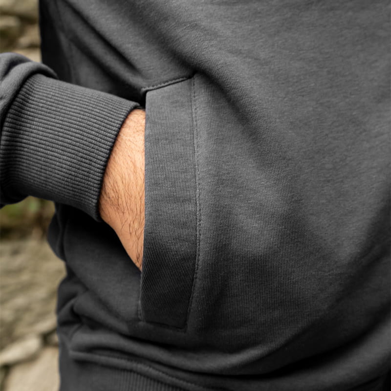 Mustafa Kemal Atatürk İmza Nakış İşlemeli Fermuarlı Sweatshirt - %100 Pamuklu Kumaş