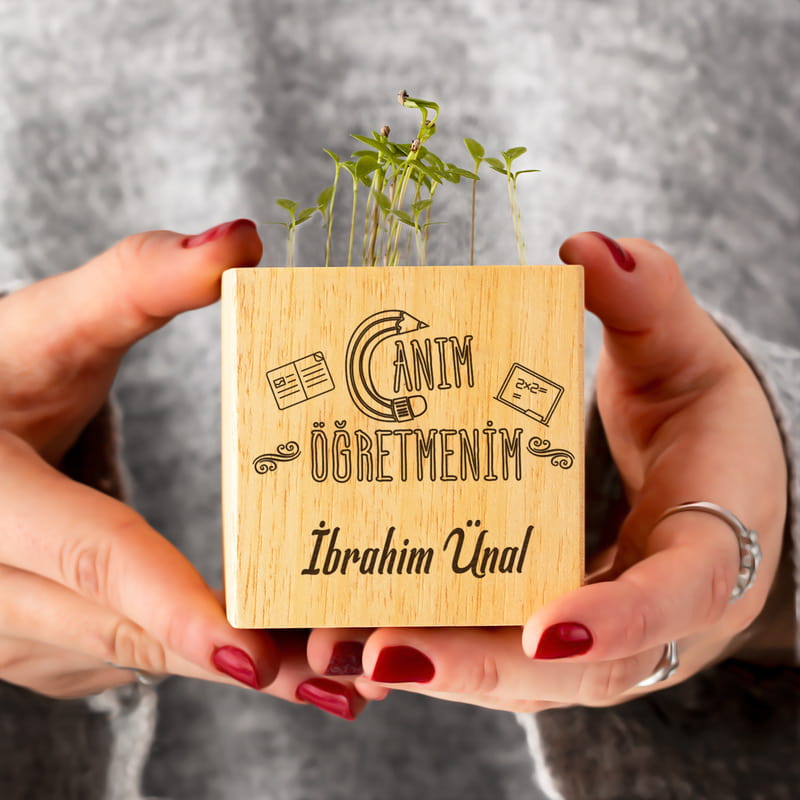 Öğretmene Hediye Tohumlu Naturacube